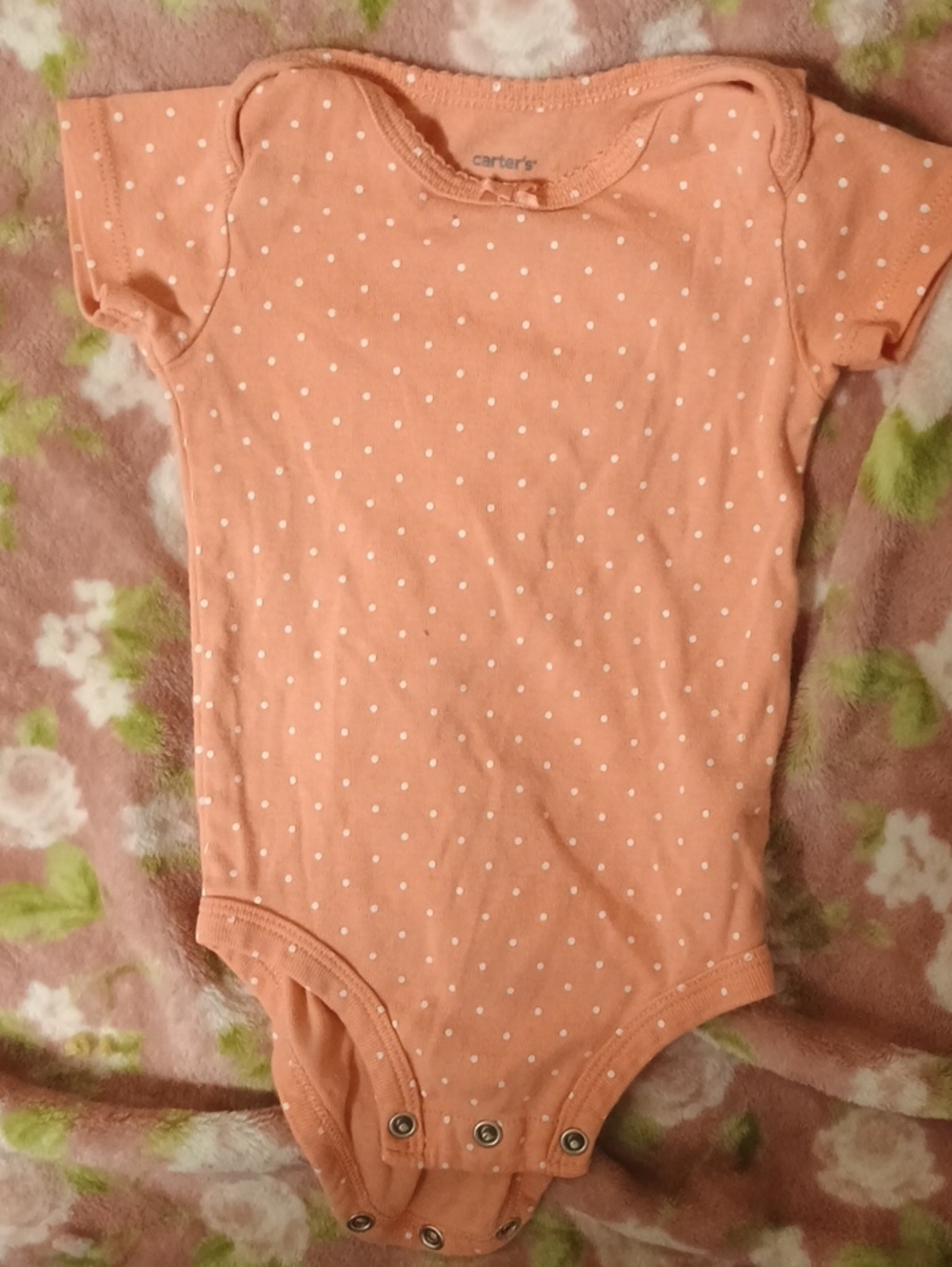 Carter's Peach Polka Dot Baby One-Piece